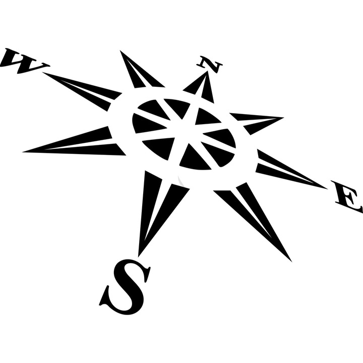 Decor perete Compas HH689 din lemn 30x21 cm