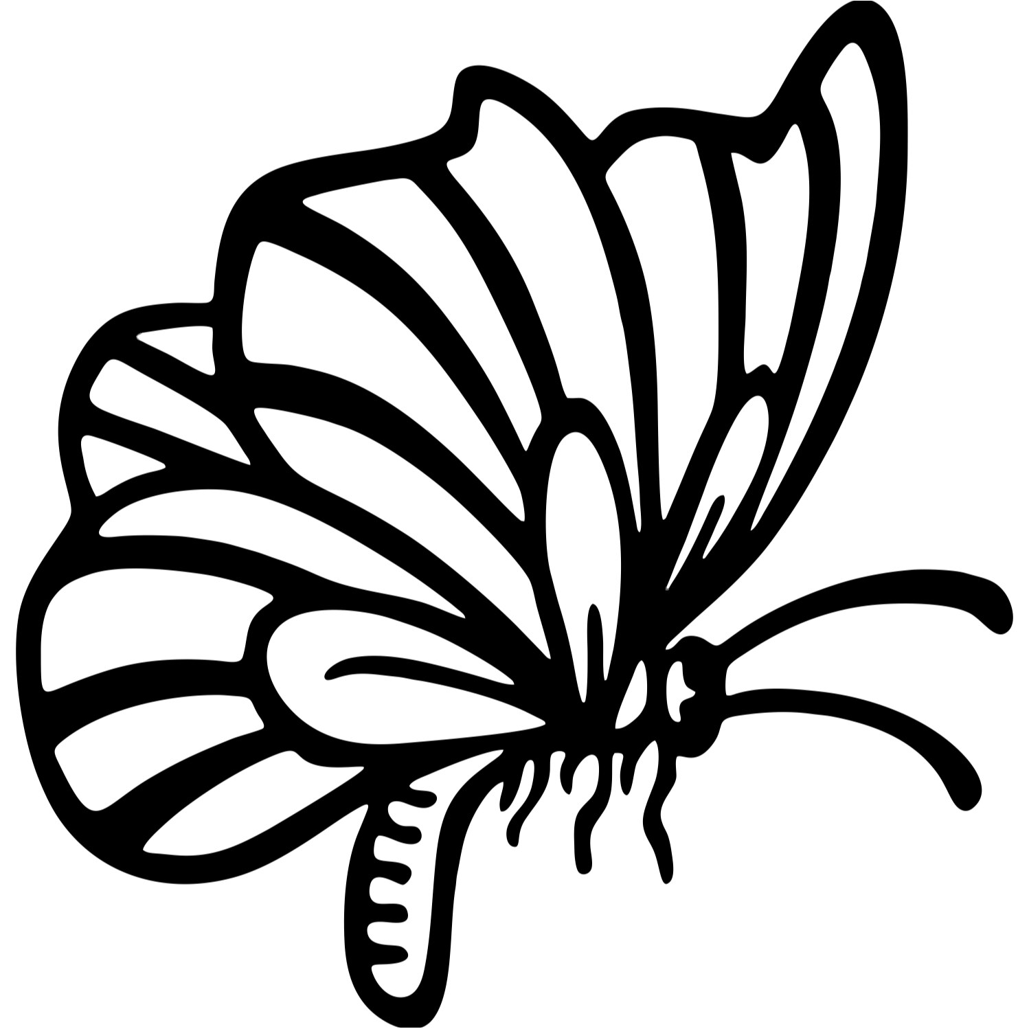 Decor perete Fluture HH795 din lemn 36x37 cm