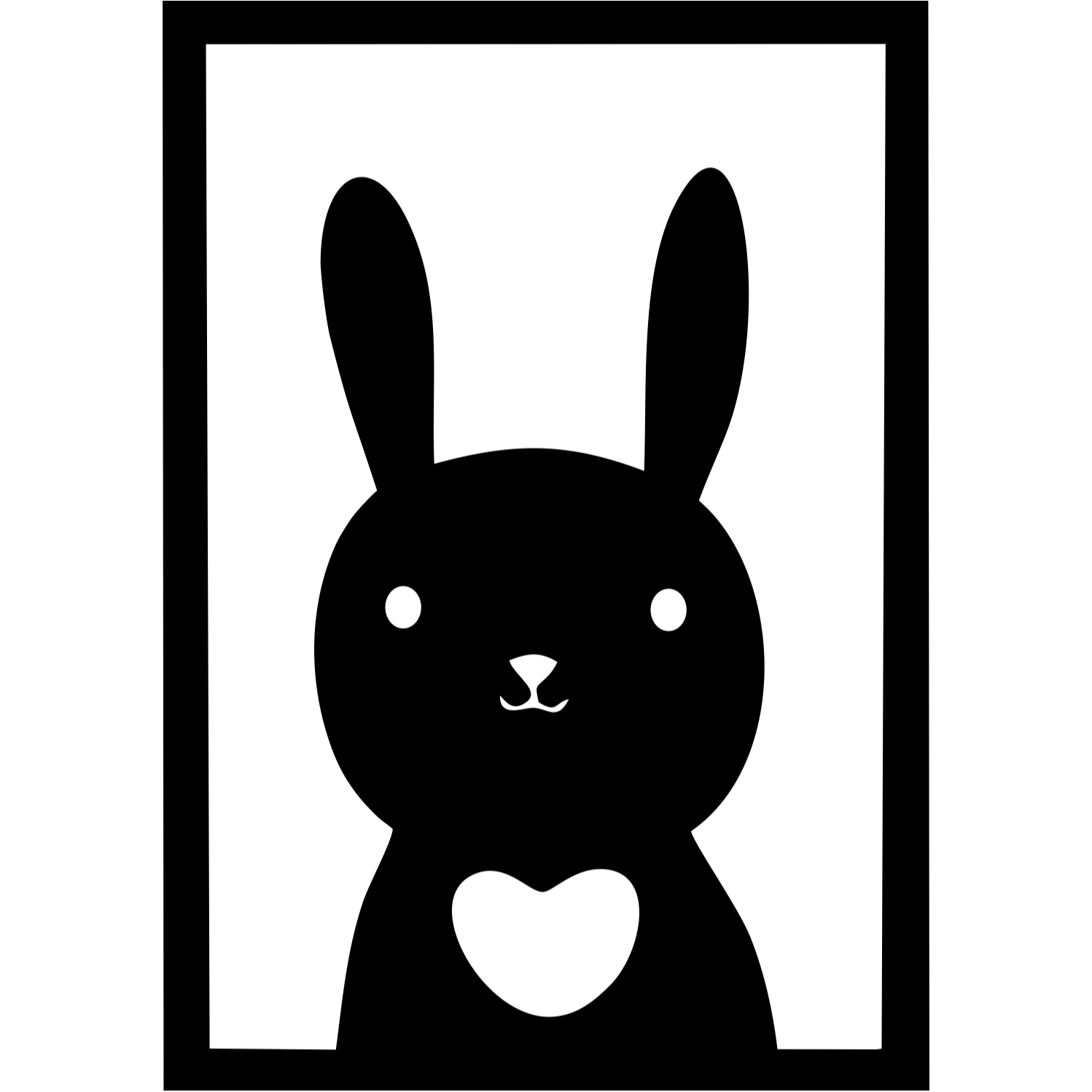 Decor perete Iepurasul Fericit HH732 din lemn 27x39 cm