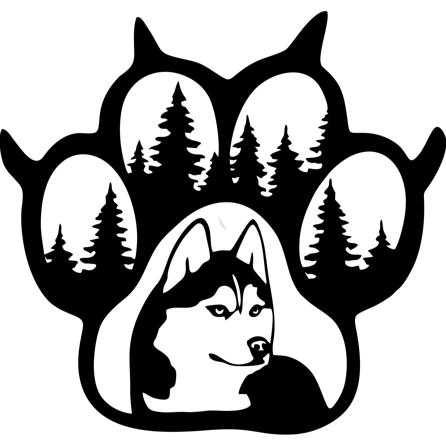 Decor perete Laba de Lup HH715 din lemn 22x20 cm