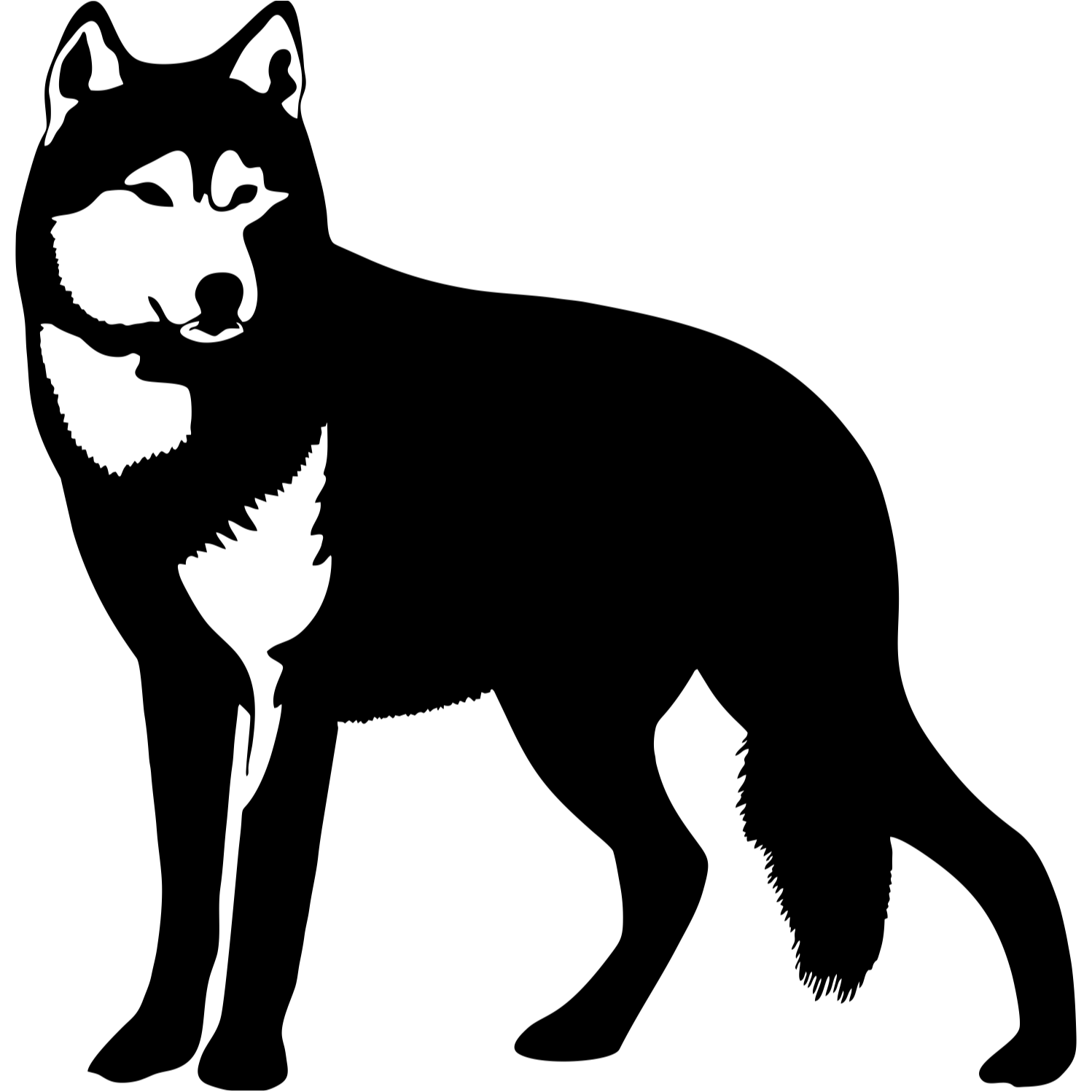 Decor perete Lup HH816 din lemn 19x20 cm