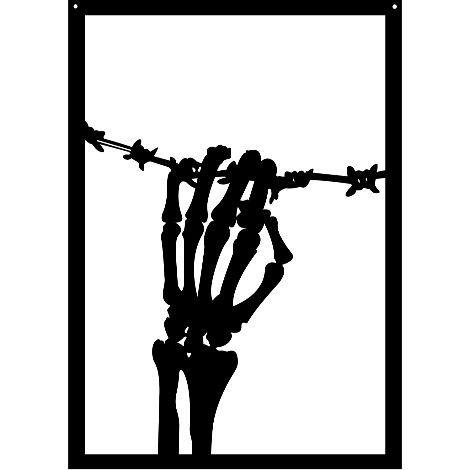 Decor perete Mana schelete HH761 din lemn 20x28 cm