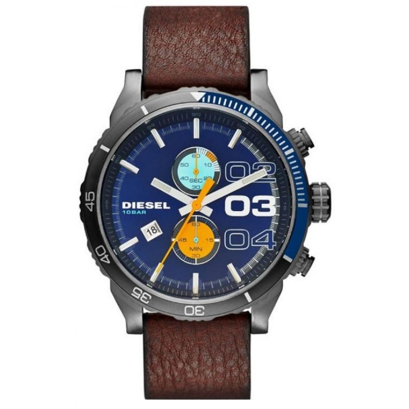 Ceas Diesel DZ4350, Otel inoxidabil/Piele, 10 ATM, Maro