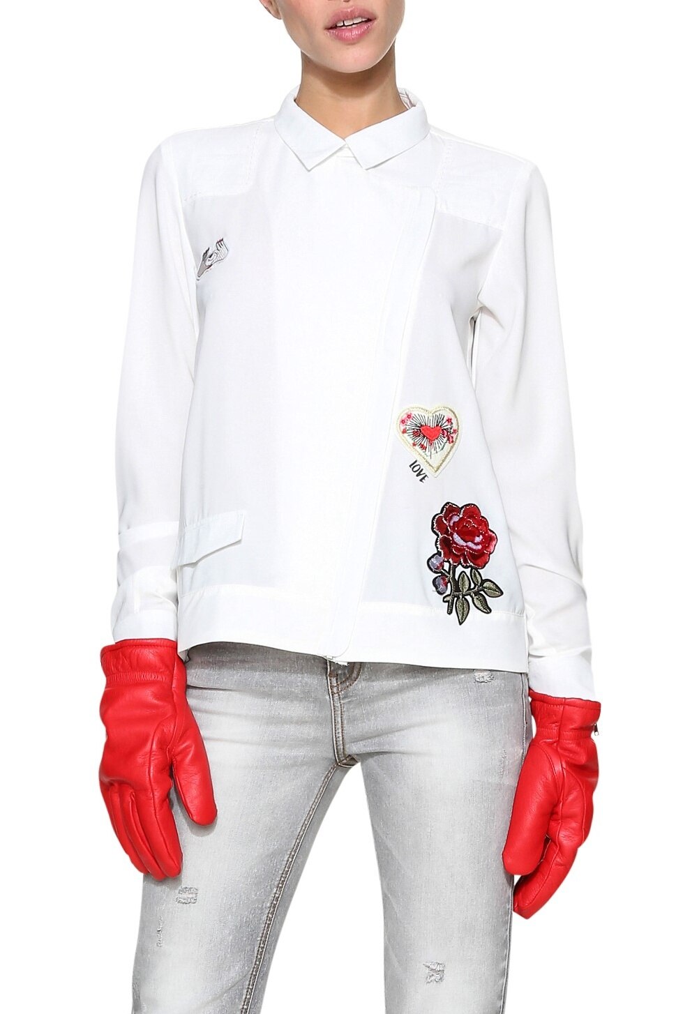 Cardigan, Desigual biker, 18WWCW27, Alb, 2XL