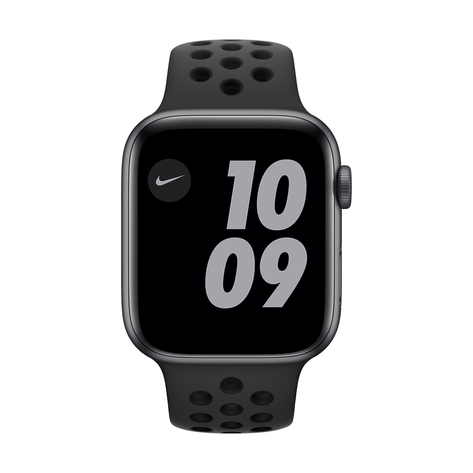 Apple Watch Nike SE (v2) GPS, 44mm, sötétszürke, fekete Nike sportszíjjal -  eMAG.hu