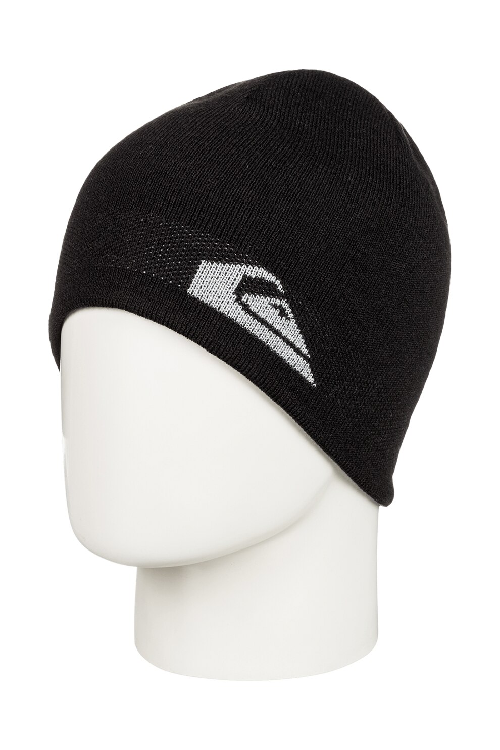 QUIKSILVER, Caciula tricotata fin cu logo, Negru