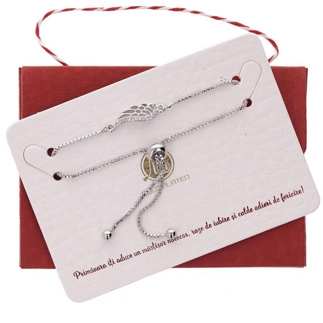 Bratara Argintie Premium Aripa de Inger