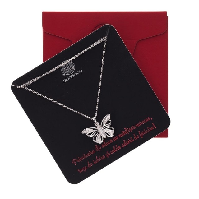 Lantisor Argint Fluture