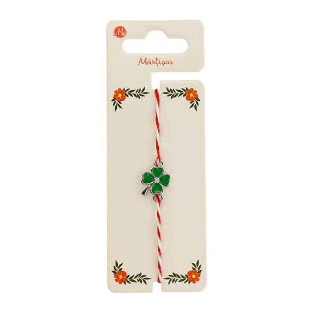 Bratara Argintie Martisor cu Trifoi