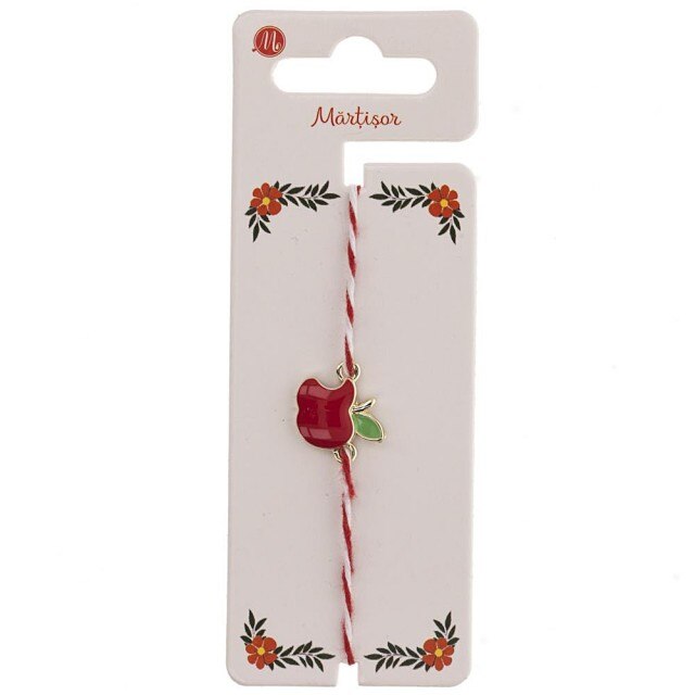 Bratara Aurie Martisor cu Mar Rosu