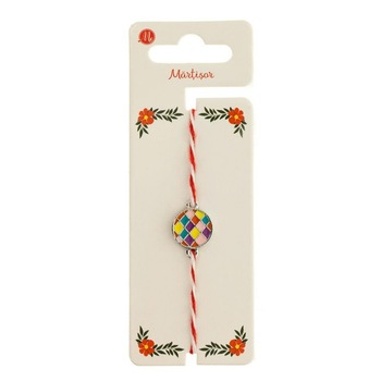 Bratara Argintie Martisor cu Cerc Pastelat Bratara Argintie Martisor cu Cerc Pastelat