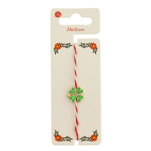 Bratara Aurie Martisor cu Trifoi Norocos