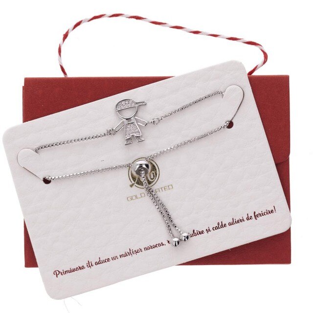 Bratara Argintie Premium Baietel