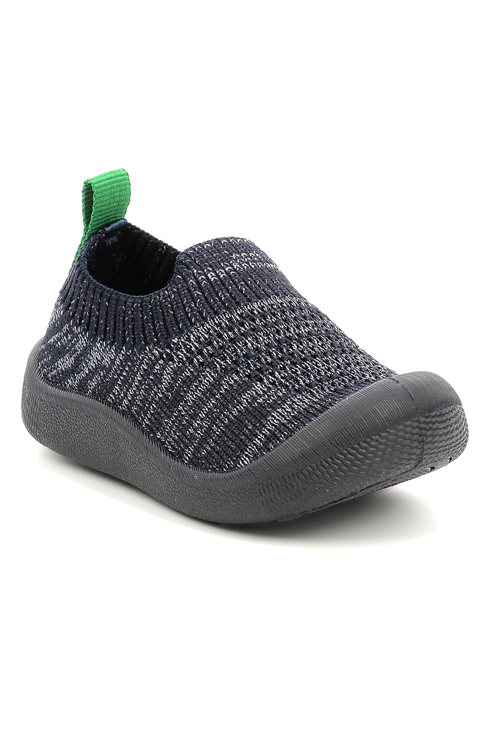 Kickers kids, Pantofi slip-on cu logo, Bleumarin/Alb
