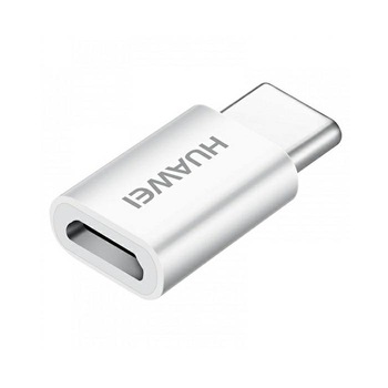 Adaptor Huawei de la Micro USB la Type-C, Alb Argintiu, ATX-BBL3059 Adaptor Huawei de la Micro USB la Type-C, Alb Argintiu, ATX-BBL3059