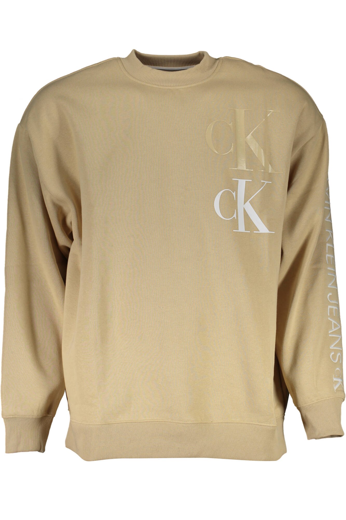 Hanorac barbat, CALVIN KLEIN, 9105402, Logo, Bej, Bej, 2XL