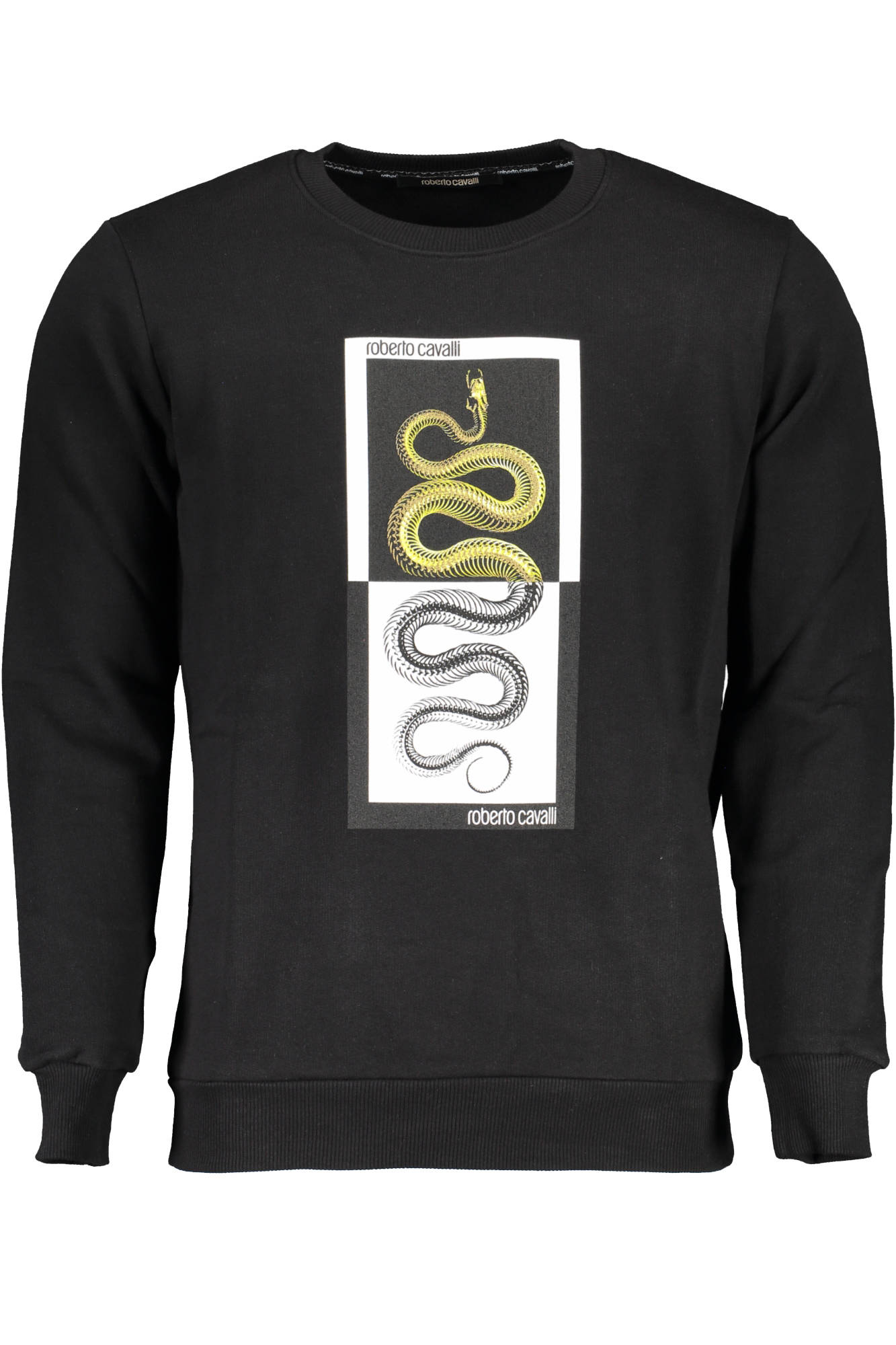 Hanorac barbat, ROBERTO CAVALLI, 9105949, Logo, Negru, Negru, 2XL