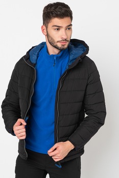 CMP, Geaca matlasata cu gluga, Negru CMP, Geaca matlasata cu gluga, Negru