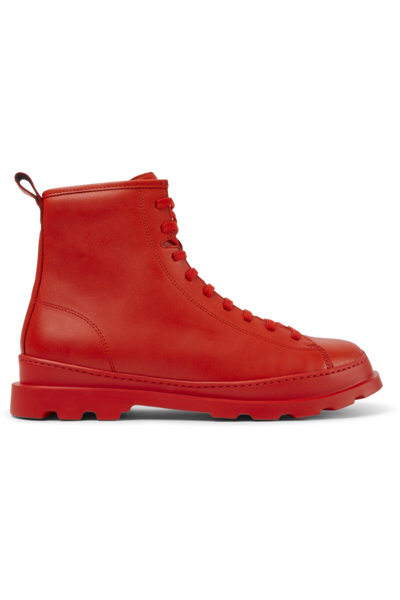 Botine barbati Brutus, Camper, Piele naturala, Rosu, Rosu