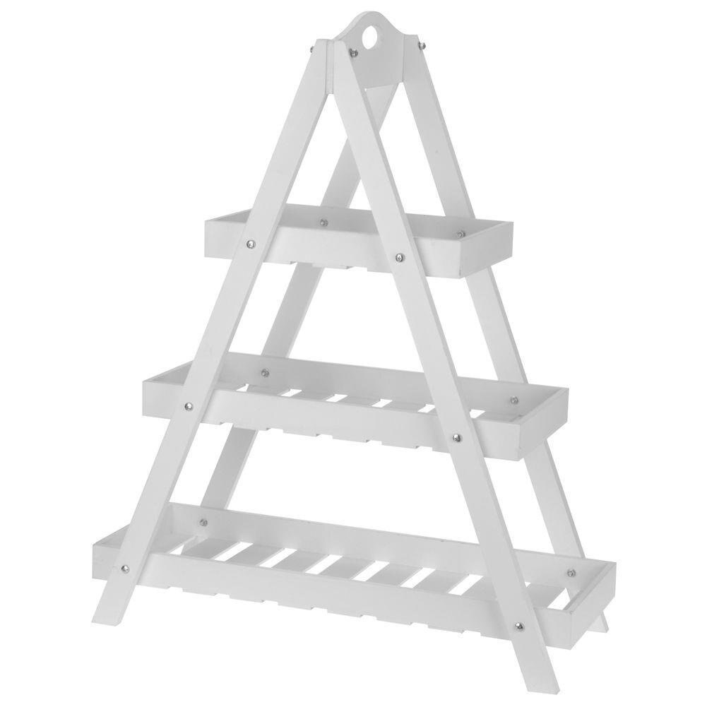 Pat de flori, suport, biblioteca, scara cu 3 niveluri, in trepte, pentru flori, ierburi, plante, ghivece