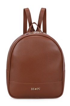 Beverly Hills Polo Club, Rucsac de piele ecologica cu aplicatie logo, Scortisoara Beverly Hills Polo Club, Rucsac de piele ecologica cu aplicatie logo, Scortisoara