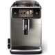 Espressor complet automat Saeco Xelsis Deluxe SM8782/30, 15 bari, 22 specialitati de cafea, 8 profile de utilizator, interfata Coffee Maestro, tehnologie BeanMaestro, conectivitate, functie LatteDuo, rasnita ceramica, filtru Aqua Clean, gri