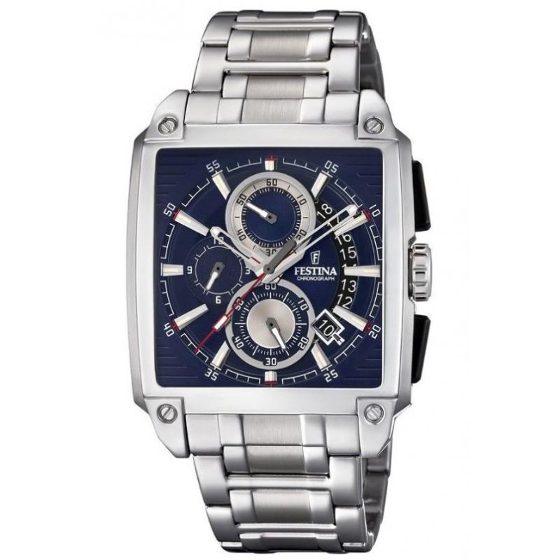 Ceas barbatesc Festina Timeless Chronograph 20264/2, Otel inoxidabil, 5 ATM, Argintiu