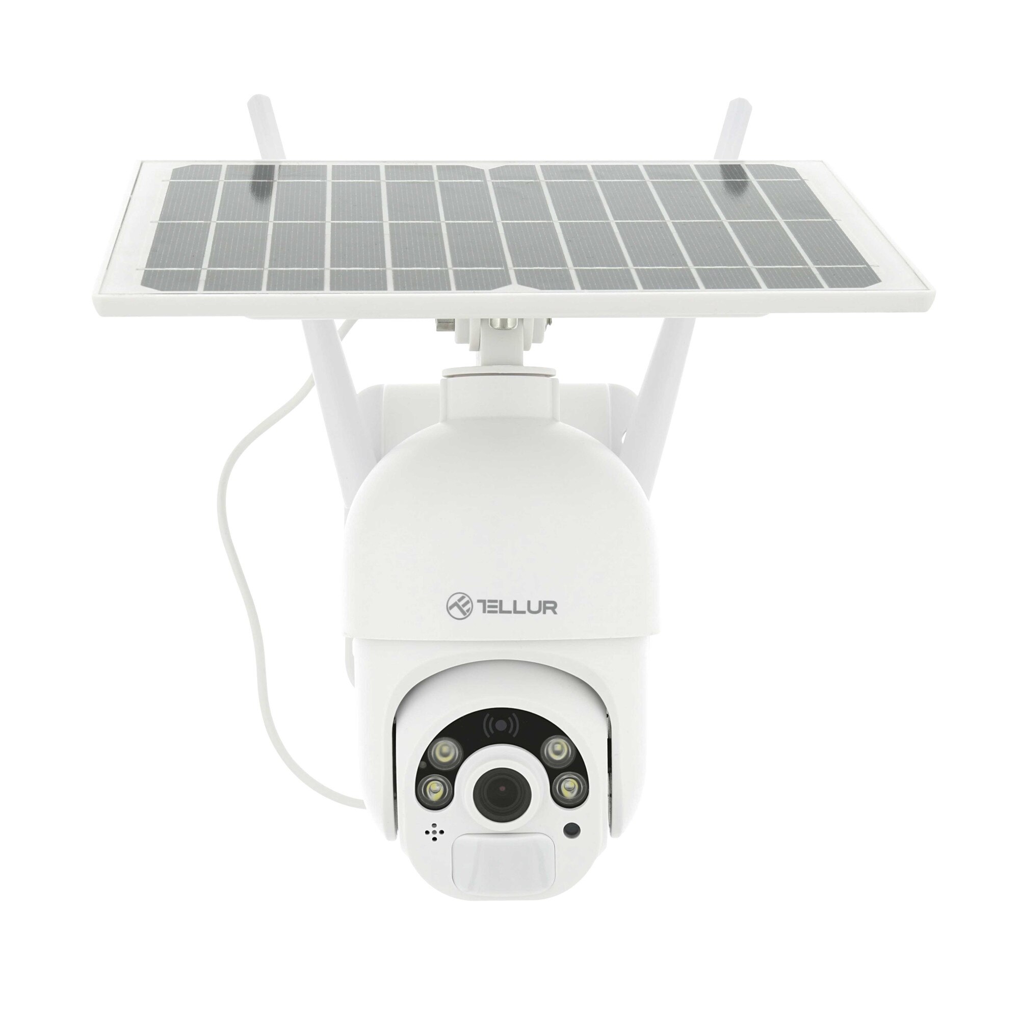 Camera WiFi Solara Tellur, P&T, FullHD 1080P, PIR, Alb