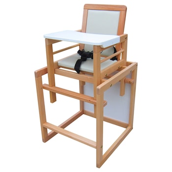 Scaun masa 2-in-1, din lemn masiv de fag, Primii Pasi, SML02N Scaun masa 2-in-1, din lemn masiv de fag, Primii Pasi, SML02N