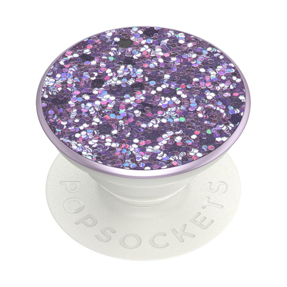 Suport universal de telefon si tableta PopSockets® ,accesoriu PopGrip Sparkle Lavander Purple