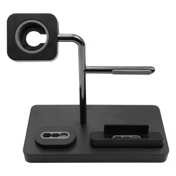 Statie de andocare pentru iPhone, Apple Watch si Apple AirPods, Macally 3-in-1, (negru) Statie de andocare pentru iPhone, Apple Watch si Apple AirPods, Macally 3-in-1, (negru)