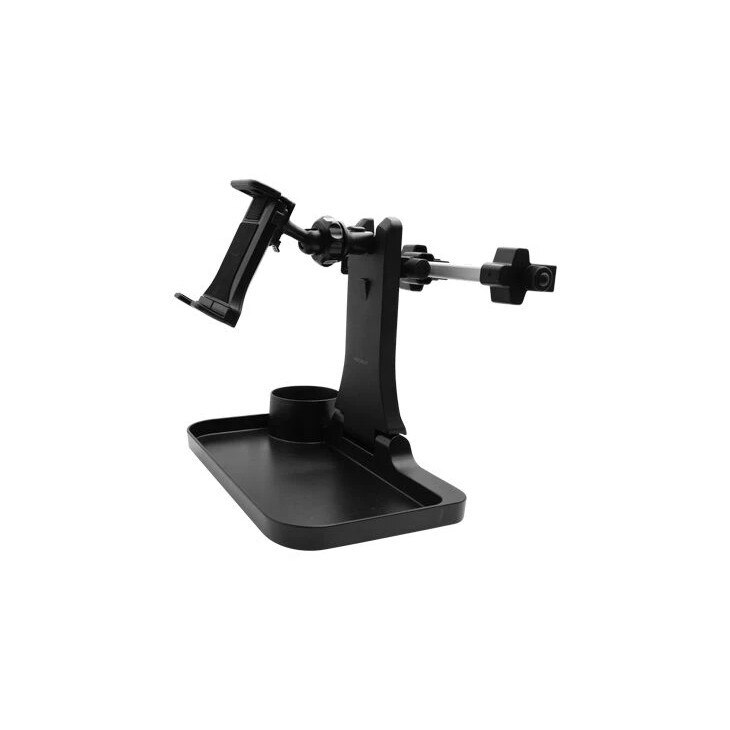 Suport pentru smartphone sau tableta pentru scaun auto cu tava, Macally Dual Position Car Seat Headrest Tablet Mount, negru