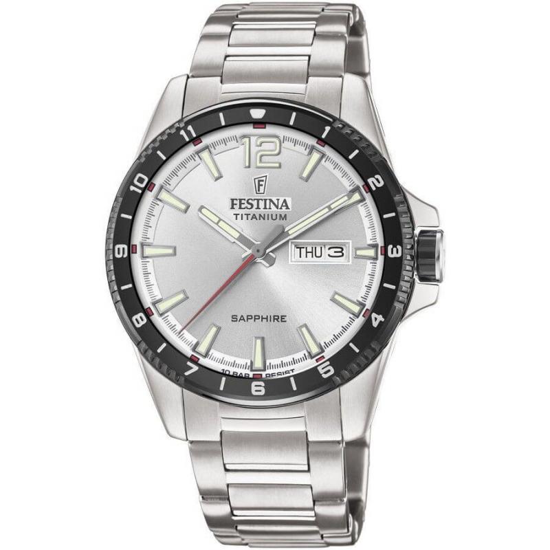 Ceas barbatesc Festina Titanium Sport 20529/1, Titan, 10 ATM, Argintiu