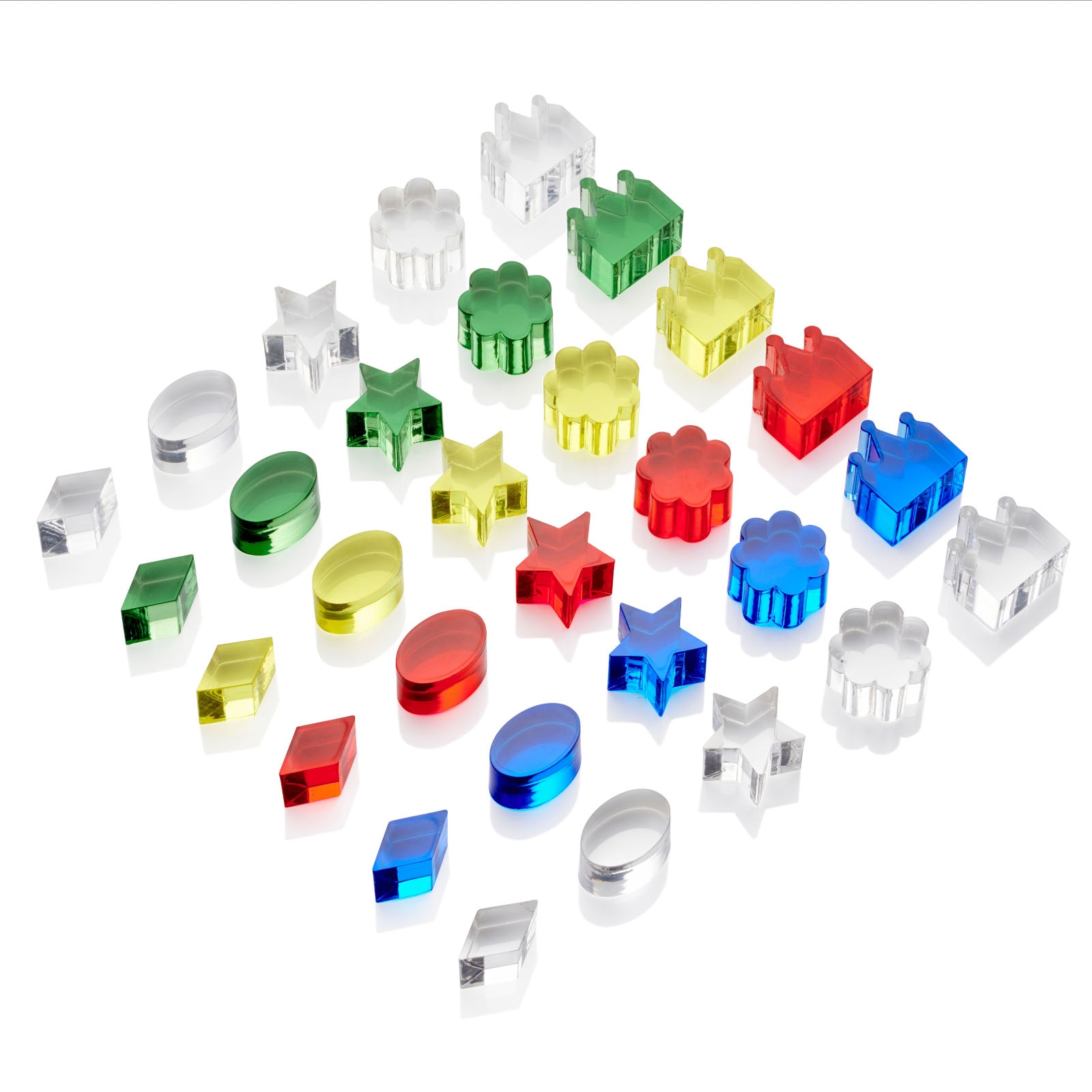 Set de 30 comori din cristal transparent