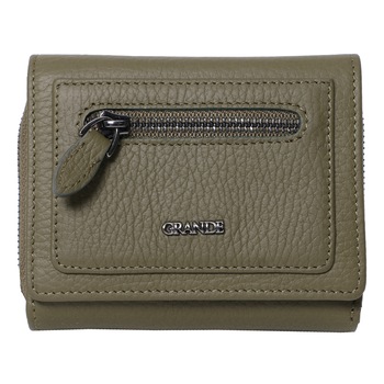 Portofel pentru dama, pliabil, din piele naturala, 2744GN verde Portofel pentru dama, pliabil, din piele naturala, 2744GN verde