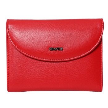 Portofel mediu, pentru dama, pliabil, din piele naturala, 3210RD rosu Portofel mediu, pentru dama, pliabil, din piele naturala, 3210RD rosu