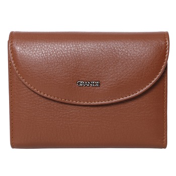 Portofel mediu, pentru dama, pliabil, din piele naturala, 3206BN maro Portofel mediu, pentru dama, pliabil, din piele naturala, 3206BN maro