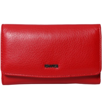 Portofel pentru dama, pliabil, din piele naturala, 2725RD rosu Portofel pentru dama, pliabil, din piele naturala, 2725RD rosu