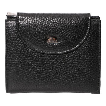 Portofel pentru dama, pliabil, din piele naturala, 755-1BK negru Portofel pentru dama, pliabil, din piele naturala, 755-1BK negru