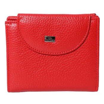Portofel pentru dama, pliabil, din piele naturala, 755-4RD rosu Portofel pentru dama, pliabil, din piele naturala, 755-4RD rosu