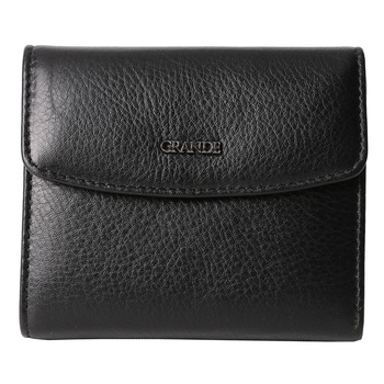 Portofel pentru dama, pliabil, din piele naturala, 2614BK negru Portofel pentru dama, pliabil, din piele naturala, 2614BK negru