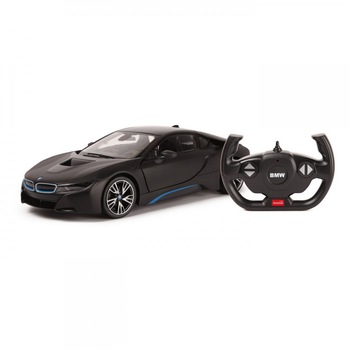 MASINA CU TELECOMANDA BMW I8 NEGRU SCARA 1 LA 14 MASINA CU TELECOMANDA BMW I8 NEGRU SCARA 1 LA 14