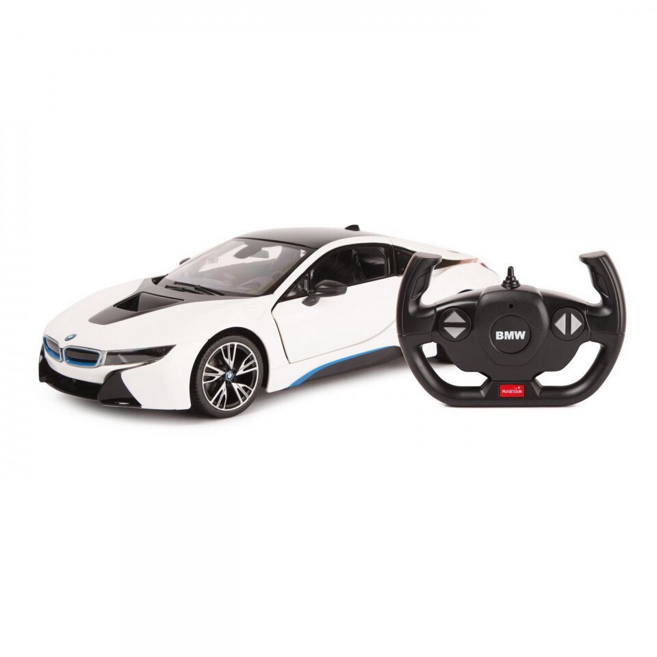 MASINA CU TELECOMANDA BMW I8 ALB SCARA 1 LA 14