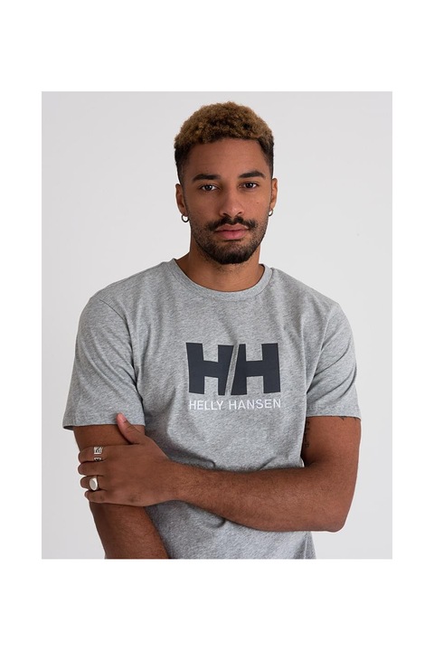Férfi Helly Hansen rövid ujjú póló HH LOGO T-SHIRT szürke L