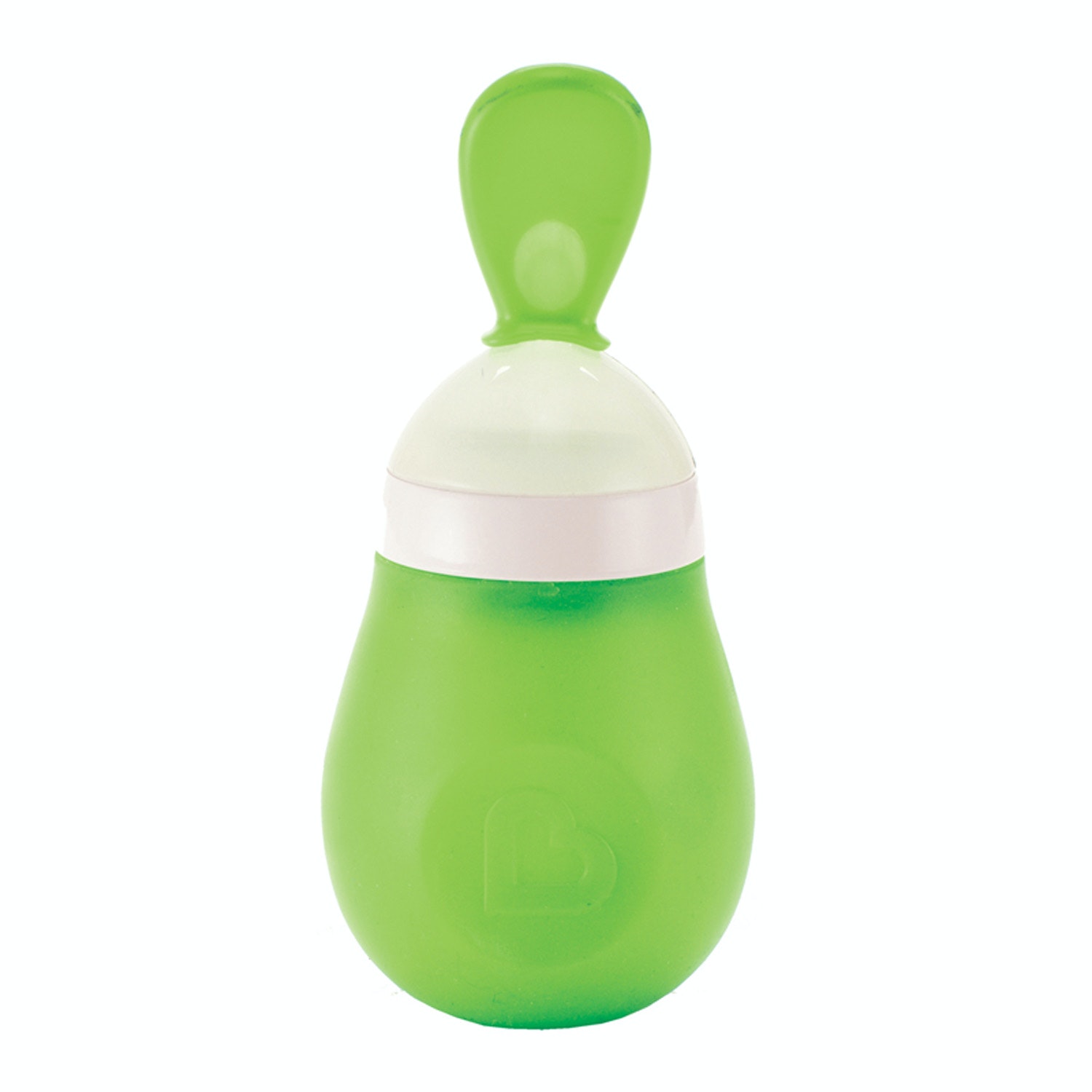 Lingurita cu Rezervor, Munchkin, 147ml, din Silicon Moale, Non-Toxic, Lavabila in Masina de Spalat Vase, Fara BPA, 4 luni+, Verde