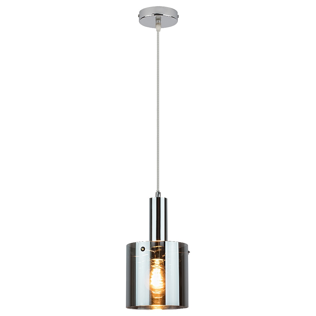 Pendul Donati Rabalux, 1xE27 max 60W, Metal, Crom, Fumuriu, IP20