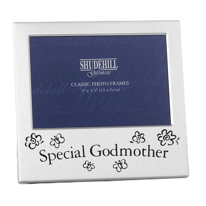 Rama foto din aluminiu Special Godmother, 14 x 13.5 cm, argintie