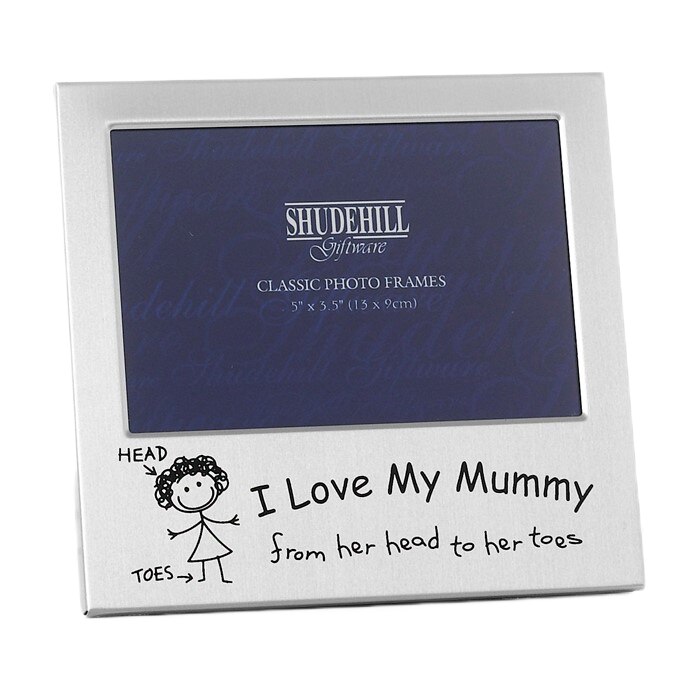 Rama foto din aluminiu I love My Mummy, 14 x 13.5 cm, argintie