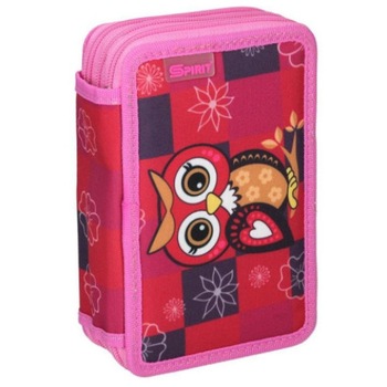 Penar echipat cu trei niveluri Bufnita, Spirit, 19,5 x 13 x 6 cm Penar echipat cu trei niveluri Bufnita, Spirit, 19,5 x 13 x 6 cm