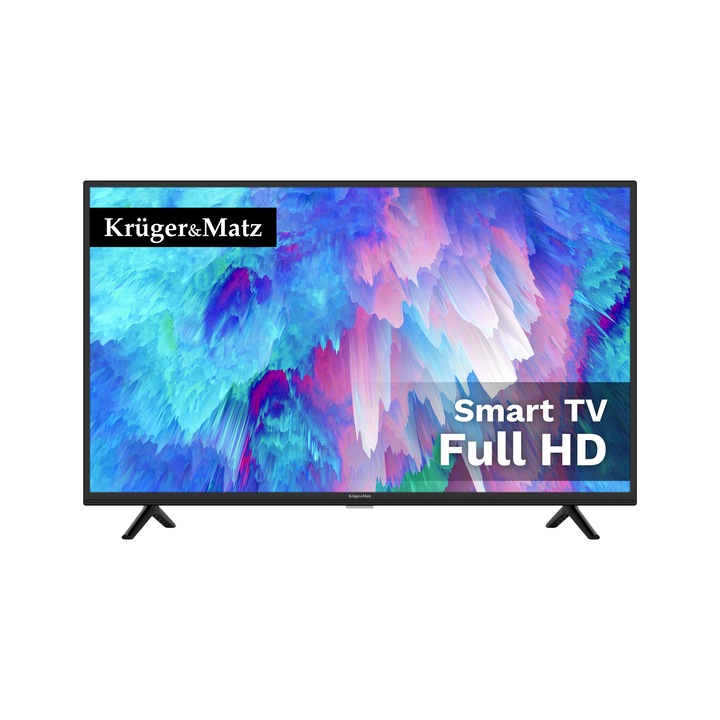 Smart TV Full HD Kruger&Matz 40 hüvelykes, 102 cm, DVB-T2/S2 H 265 HEVC